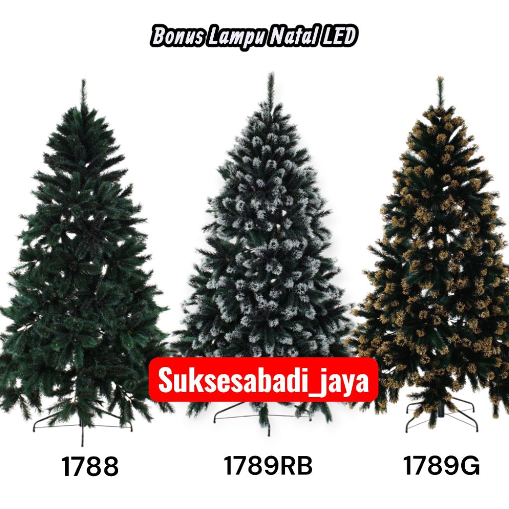 READY STOCK SALE Pohon Natal /Christmas Tree Ukuran 7FT(210cm) - 10FT(3Meter) Pohon Natal Murah POHO