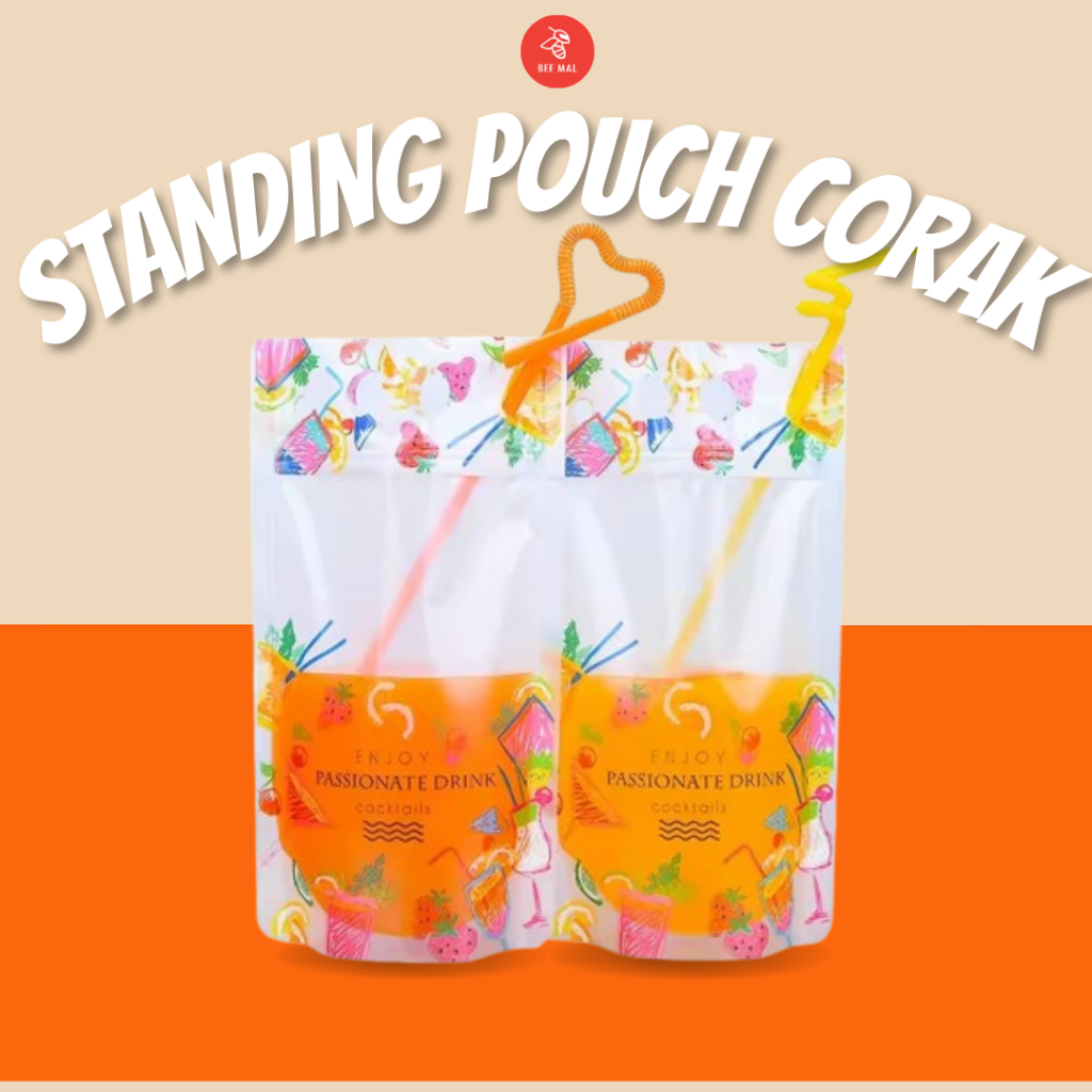 Standing Pouch Kekinian| Minuman Plastik kekinian| Plastik Ziplock Grade A