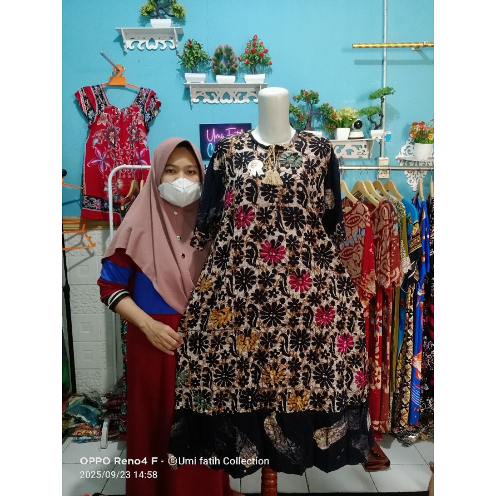 Daster Ratu Jawa Tangan Trompet Ld 120cm