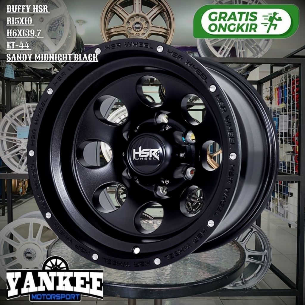 Pelek Velg mobil hsr DUFFY Ring 15 lebar 8 buat hilux