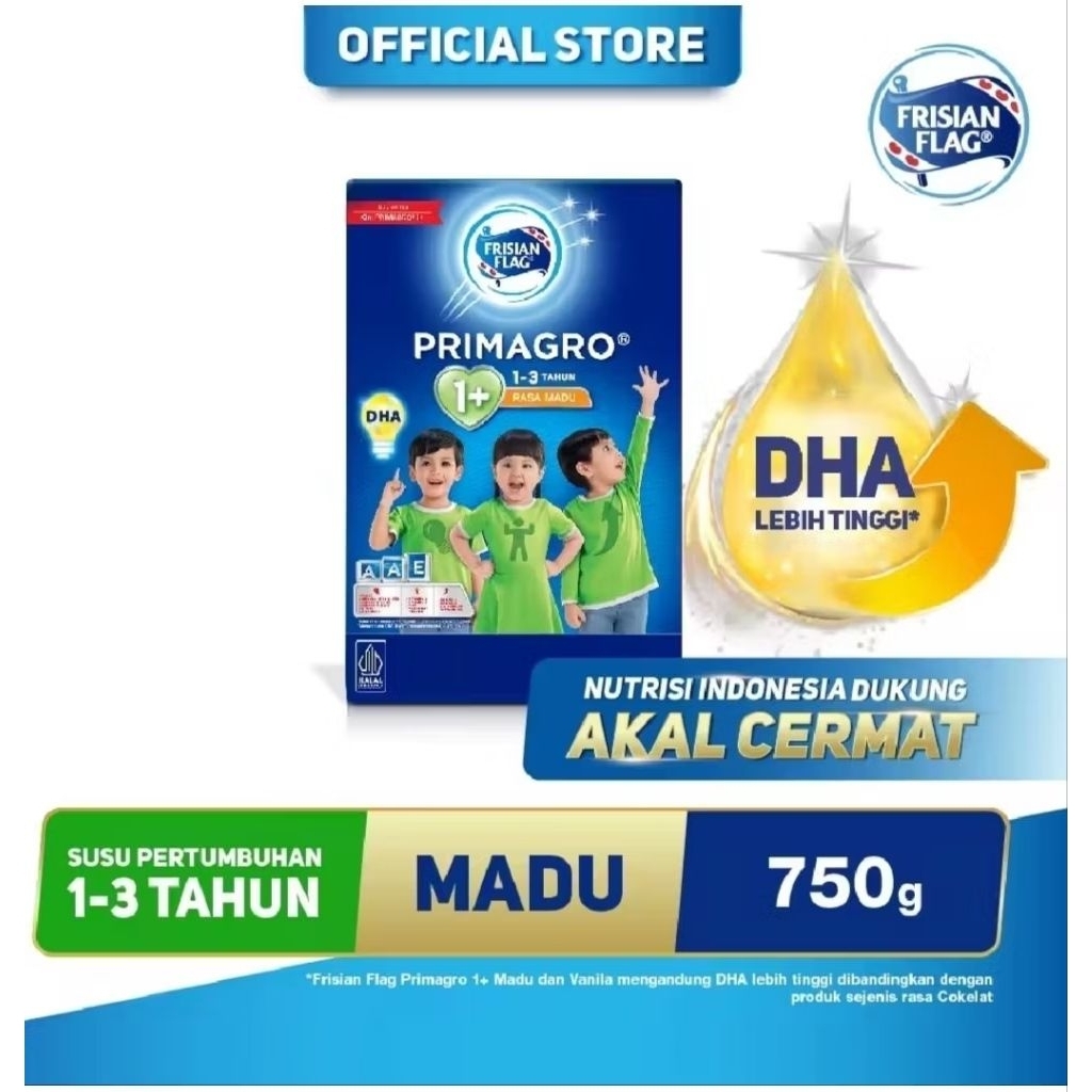 Frisian Flag Primagro 123 Madu 750 Gram Susu Bubuk
