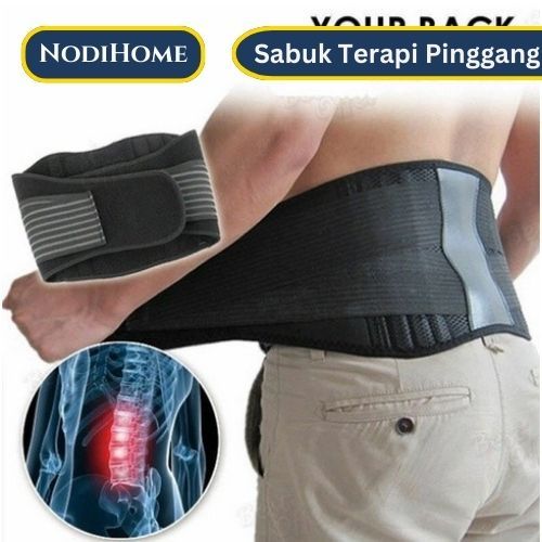 Sabuk Terapi Pinggang Batu Tourmaline - Sabuk penghangat pinggang - Alat Terapi Pinggang