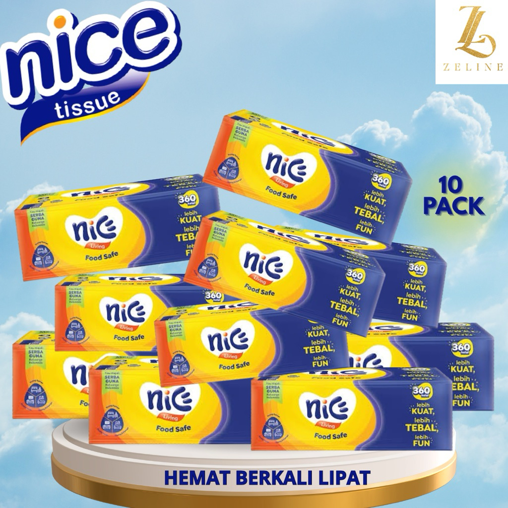 Tissu nice 360 sheet(PAKET 10 PCS)/tissu nice/TISSU NICE/Tissu wajah/tissu murah/tisu nice/Tisu nice