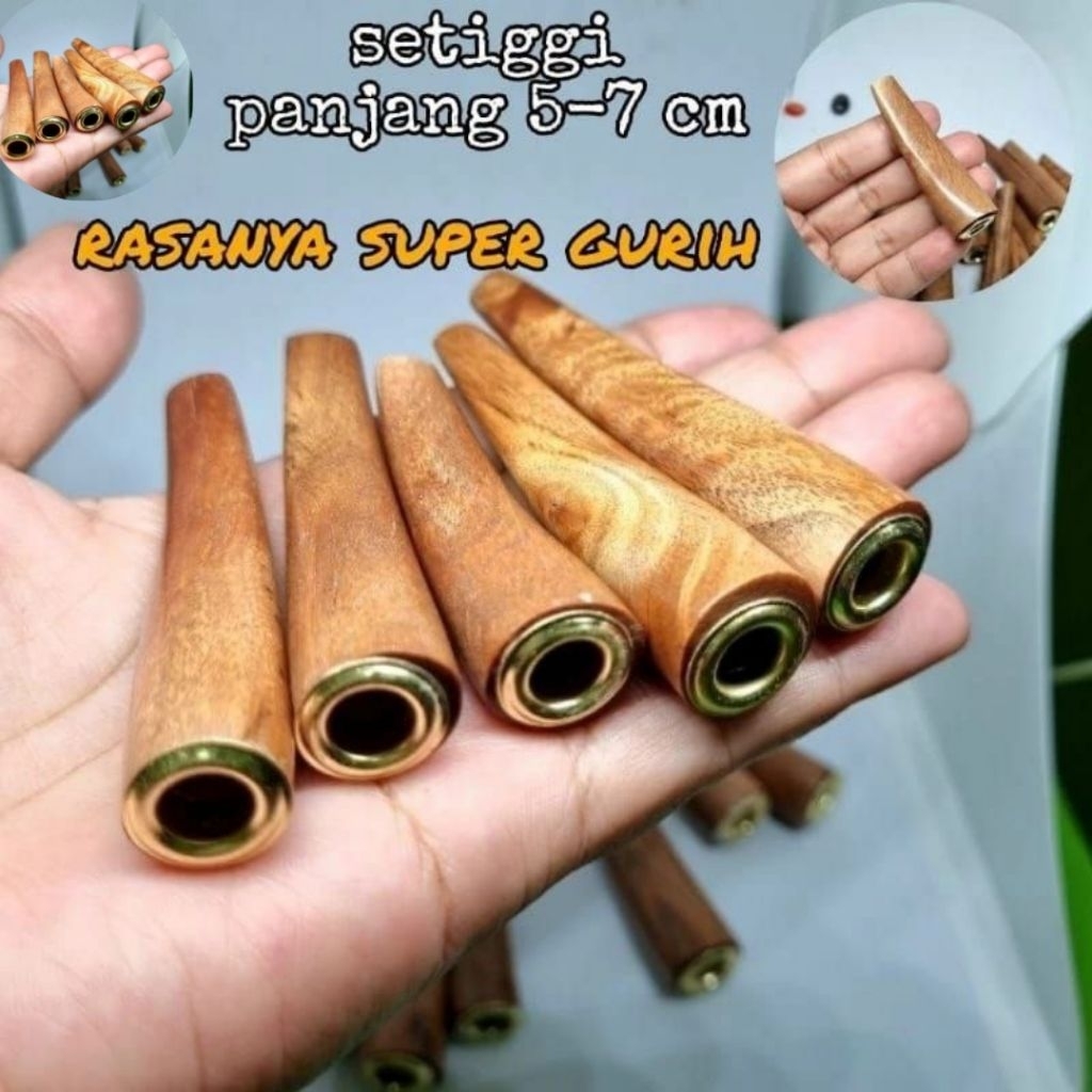 pipa kayu setinggi pendek lubang multi fungsi