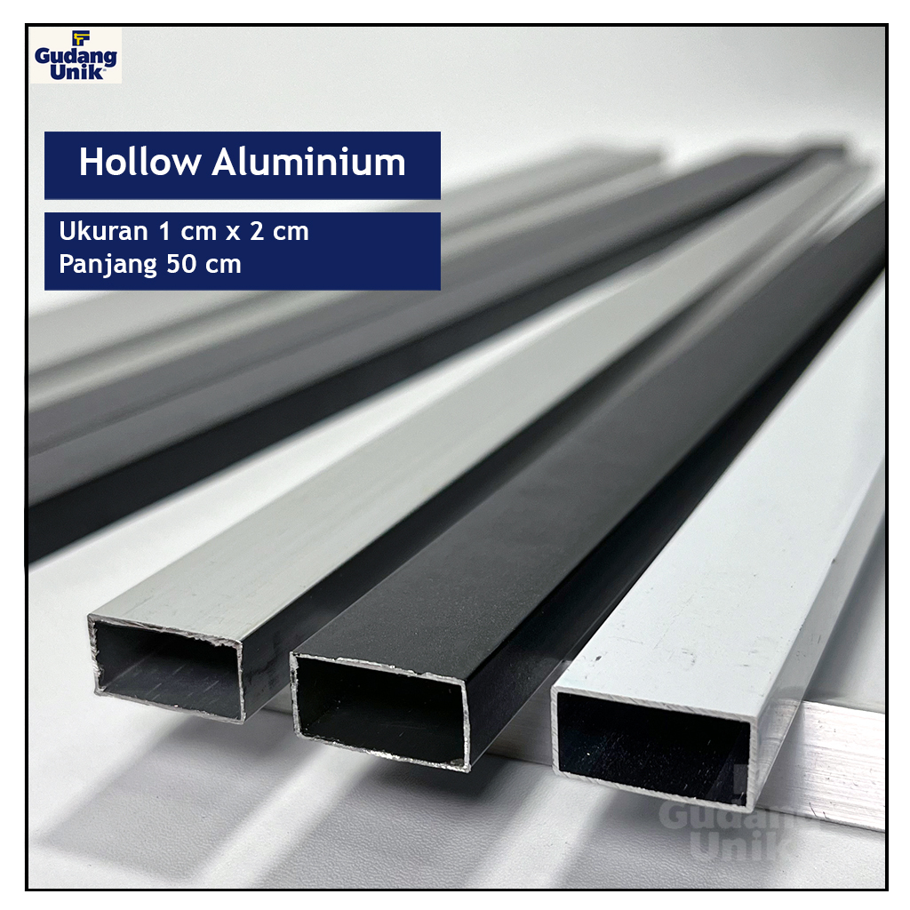 Hollow Aluminium / Hollo Alumunium / Aluminium Hollow 1 cm x 2 cm