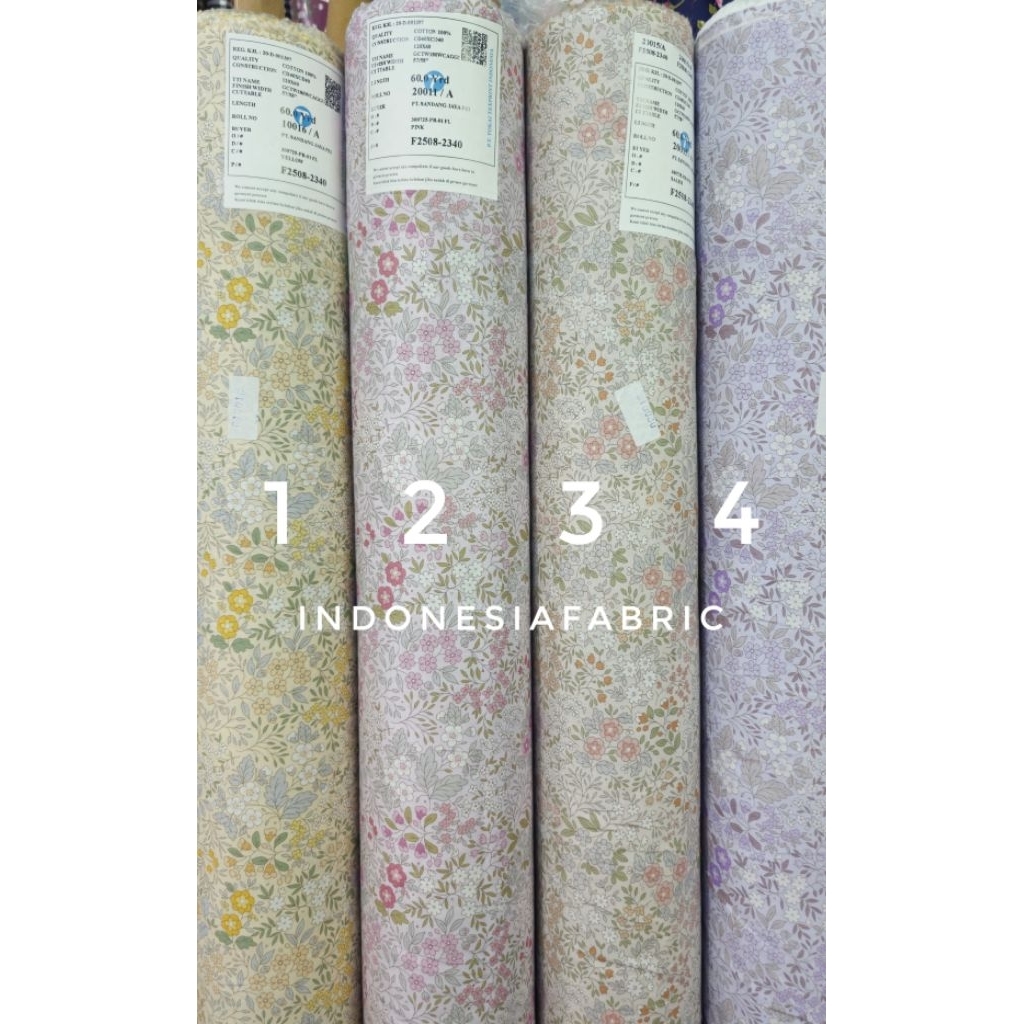 Kain Katun Jepang motif KJ477 tokai senko japan cotton ori bahan gamis tunik mukena kemeja daster pi