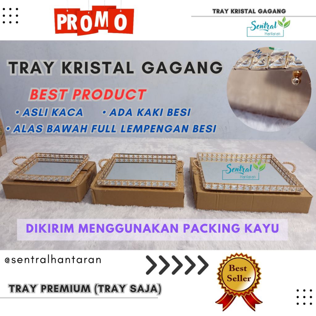 TRAY KRISTAL GAGANG | TRAY KRISTAL BEST SELLER