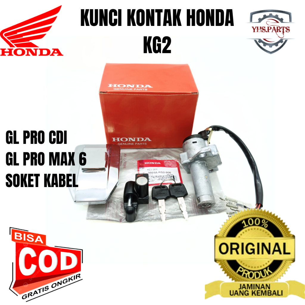 ASLI ORIGINAL KUNCI KONTAK HONDA AHM KG2 GL PRO CDI GL PRO MAX 6 SOKET KABET