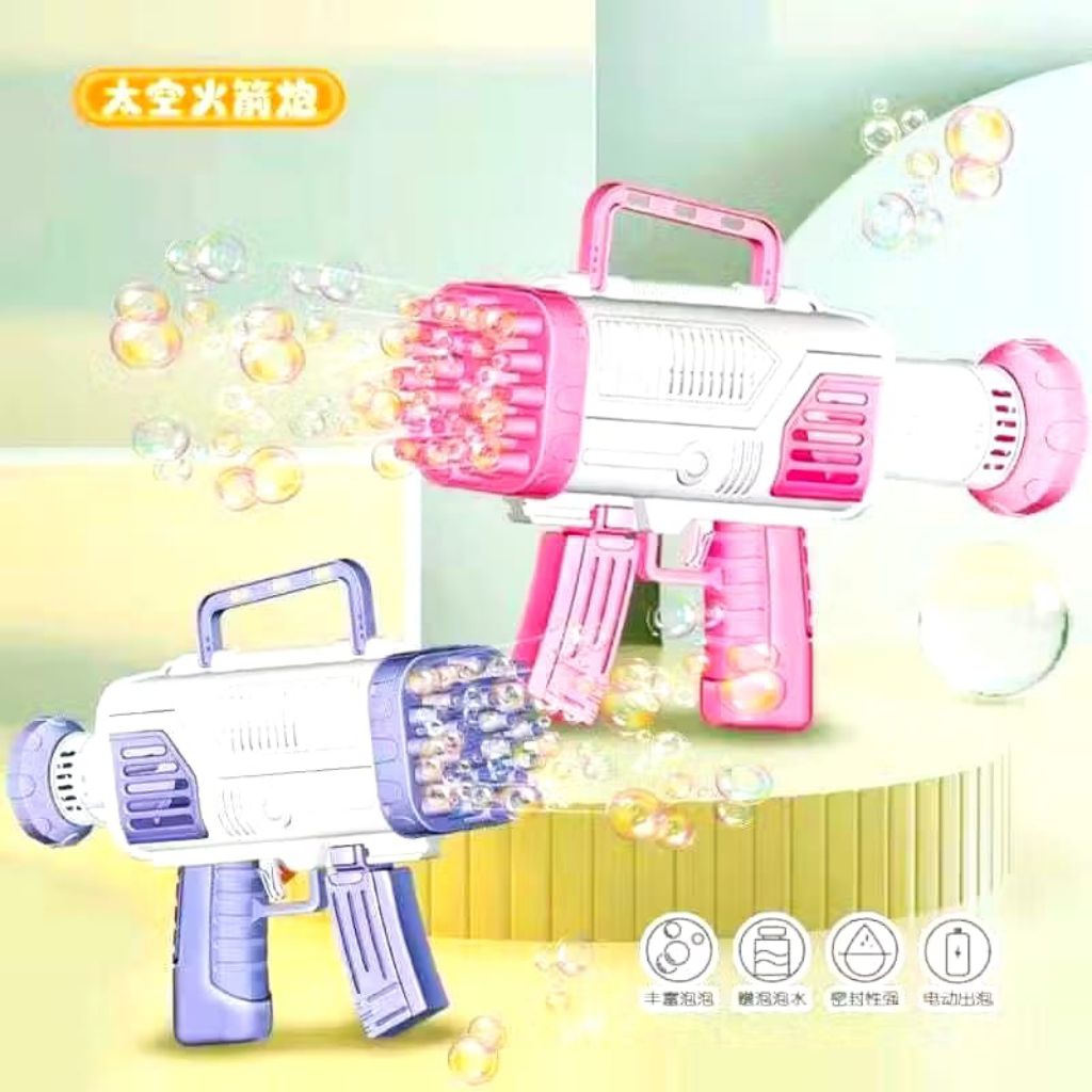 Bubble gun Basoka Gelembung - Bubble Rocket Machine -  Gelembung Bazoka Sabun Murah99_