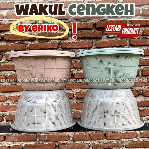 [6 Pcs] Wakul Cengkeh Mono Plastik | Sangku Nasi Besar Wadah Serbaguna Bakul Tebal Berkat Hajatan | 
