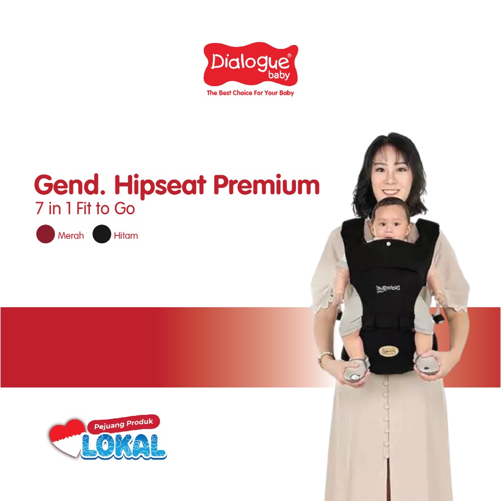 DIALOGUE BABY Gendongan Bayi Hipseat Premium 7 in 1 Fit to Go
