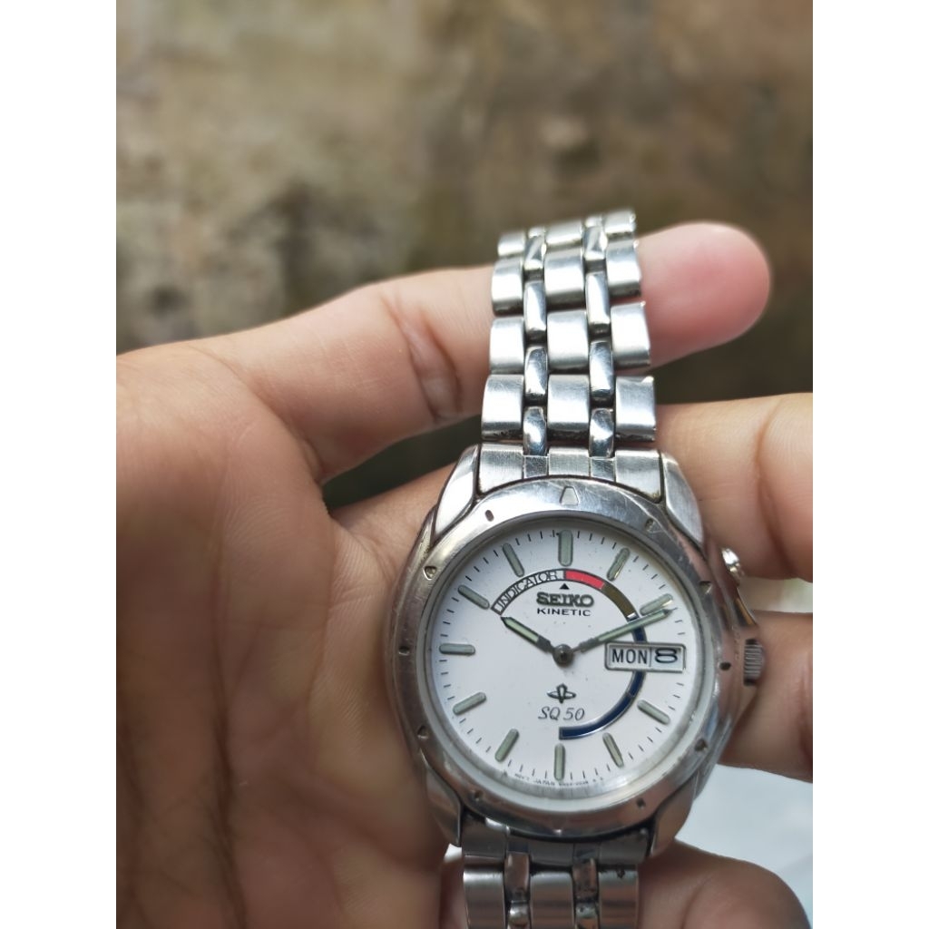 jam tangan indikator Seiko kinetic SQ 50 original