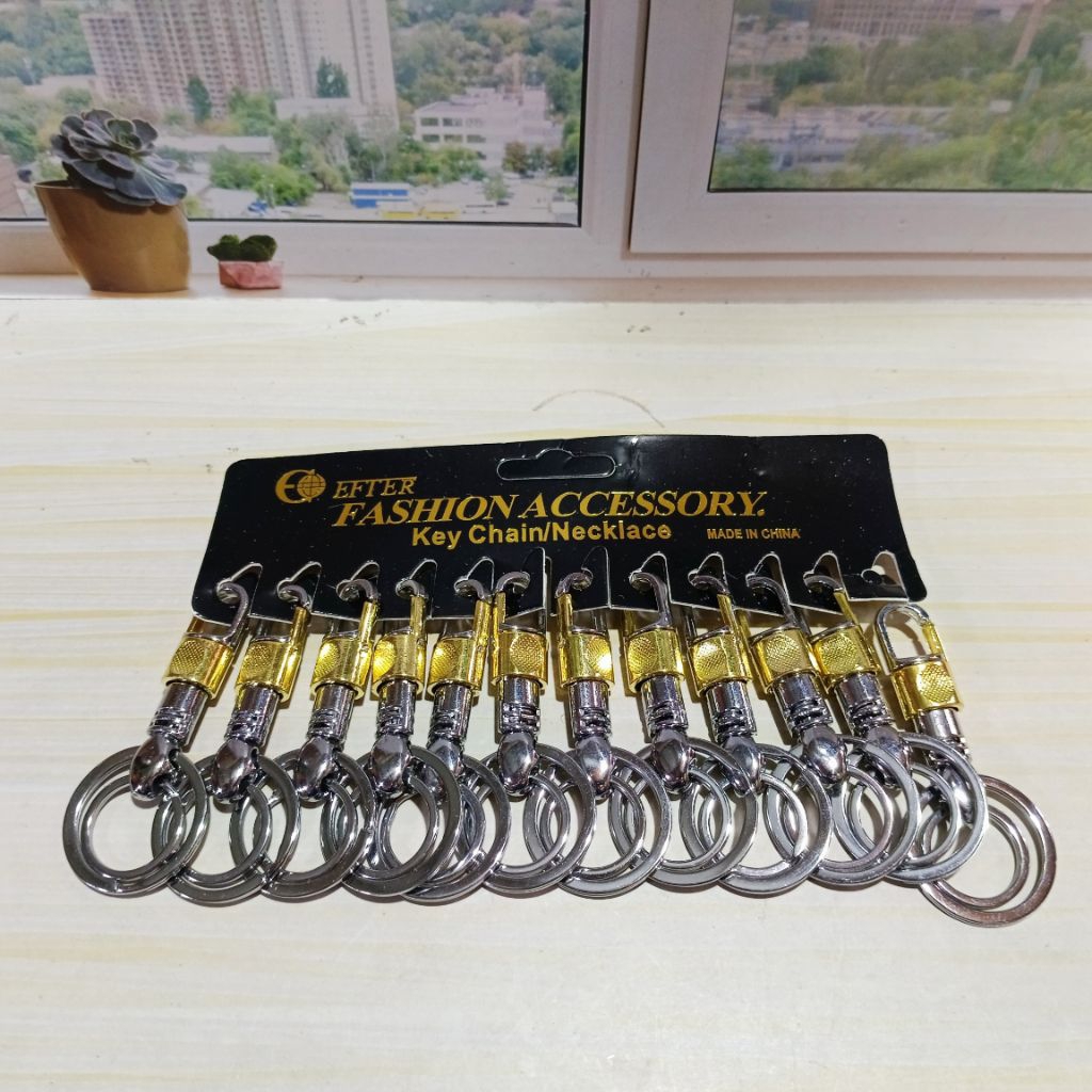 GROSIR GANTUNGAN KUNCI RING BESI ISI 12PCS