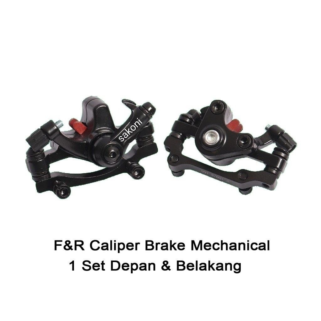 Kaliper Rem Cakram Sakoni Depan Belakang Komplit Sepeda Lipat MTB Gunung