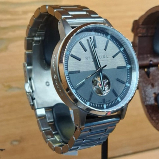 Jam tangan ripcurl drake automatic stainles silver