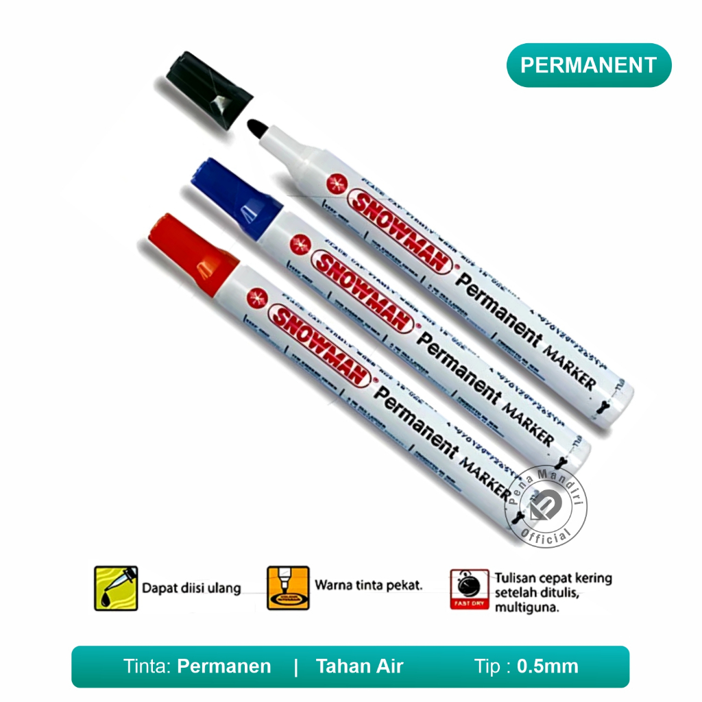 Spidol Snowman Permanen G12 - Spidol Permanent