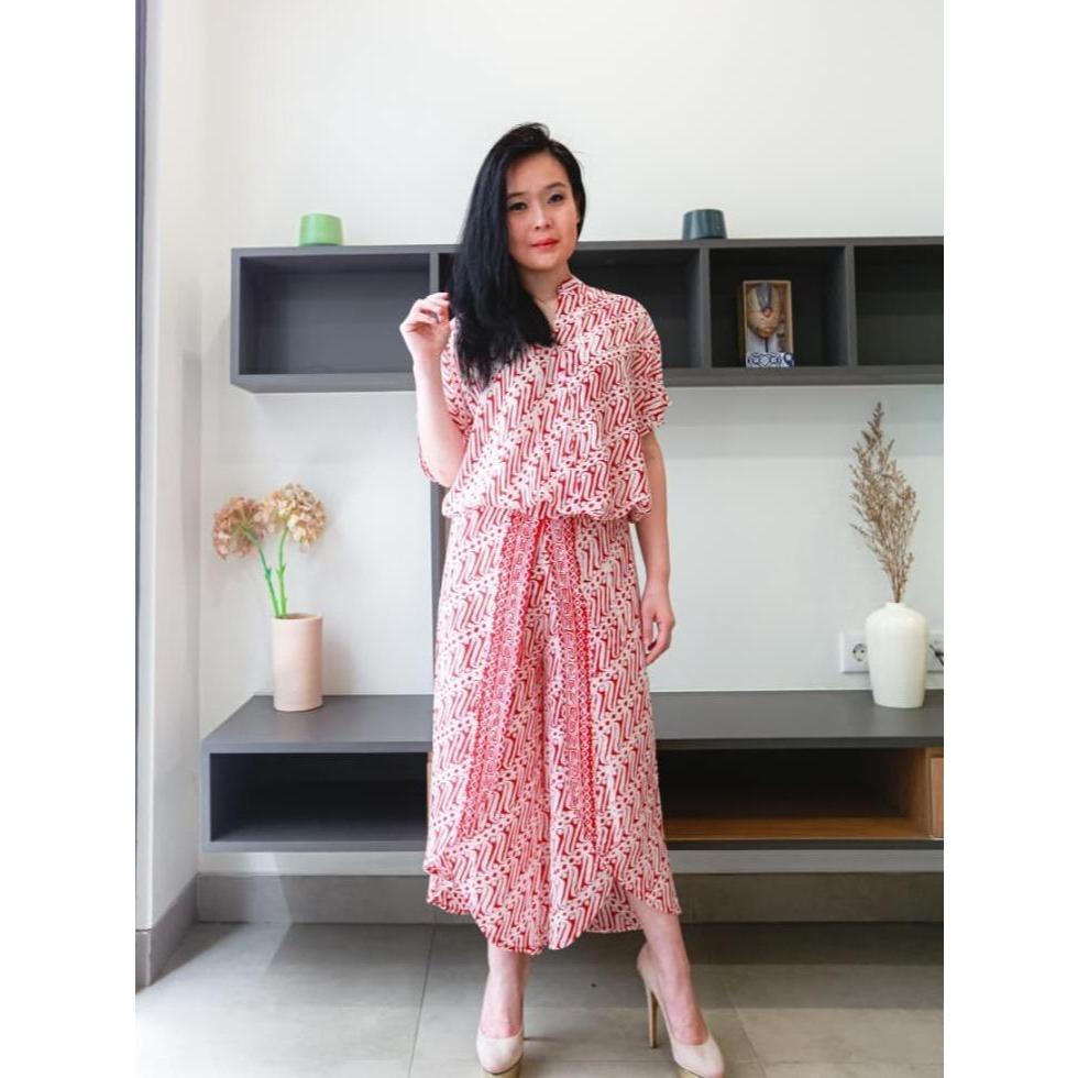 ONE SET CLARA TOP ONE SET BATIK WANITA CLARA SHIRT BATIK KEMEJA KERJA BATIK KANTOR FORMAL OVERSIZED 