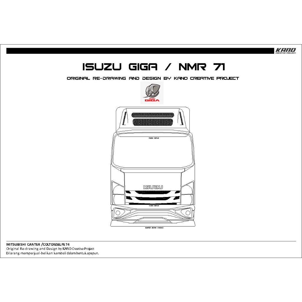 (READY COD) POLA MINIATUR TRUCK ISUZU GIGA NMR 71 - GAMBAR DETAIL