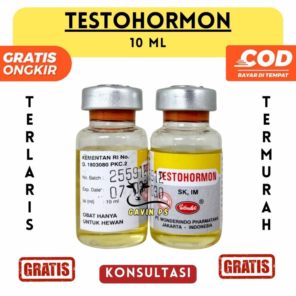 TESTOHORMON 10 ml - Mengatasi Gangguan Reproduksi Hewan Wonder
