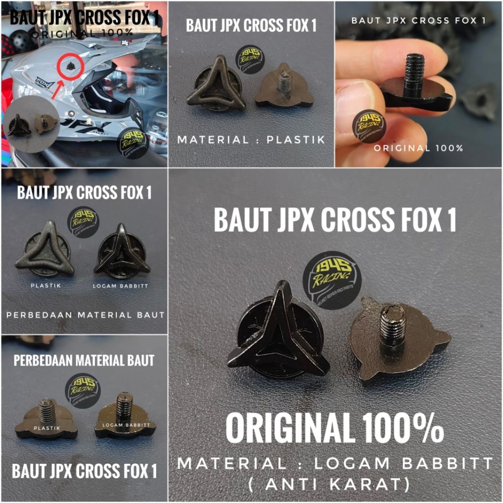 Baut helm JPX Cross fox 1 Original 100% / Baut Helm JPX Cross Original 100%