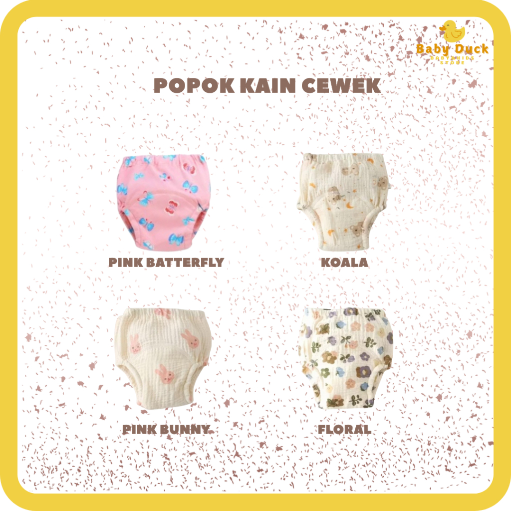 Popok Kain Cuci Ulang Popok Anak Motif Cewek Popok Cuci Ulang - POPOK KAIN ANAK