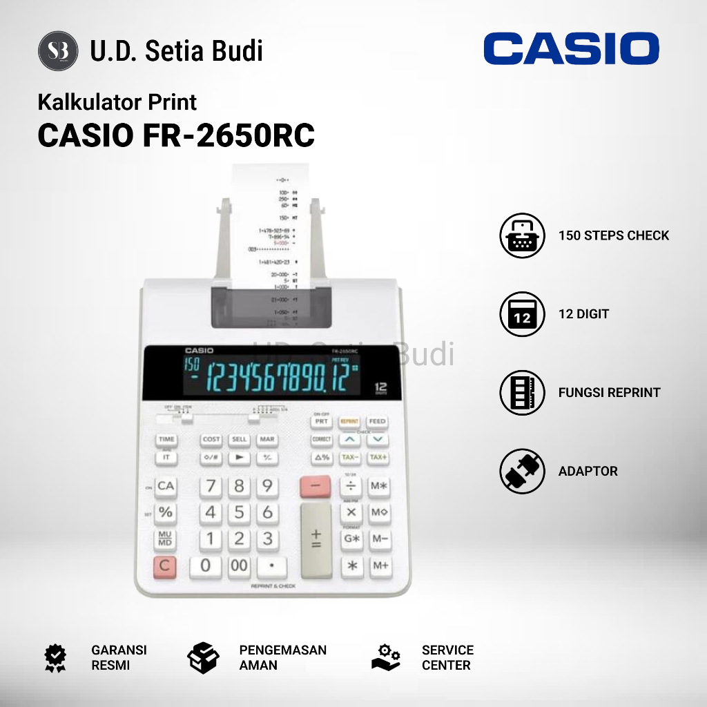 Kalkulator Print / Kalkulator Printing CASIO FR-2650RC