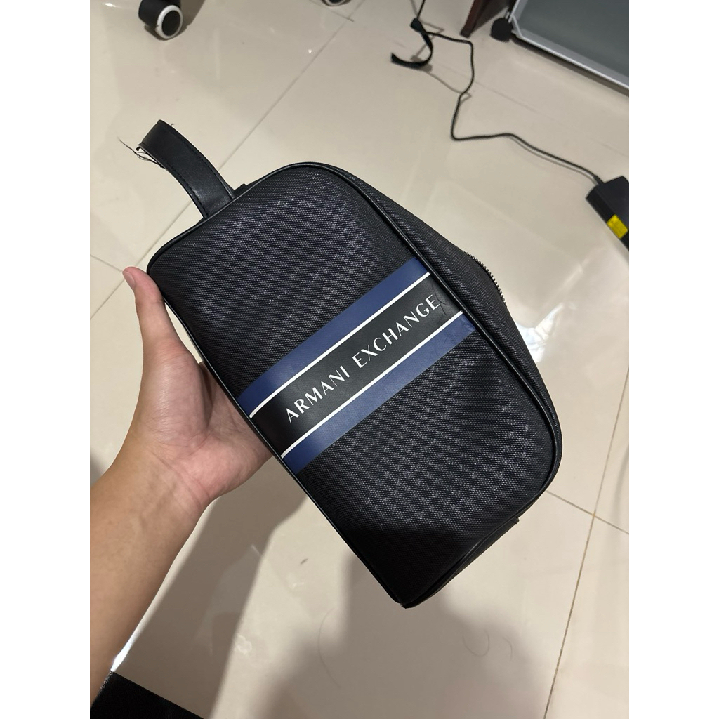 Toiletary bag/Travel Pouch/Clutch Bag By Armani Exchange.