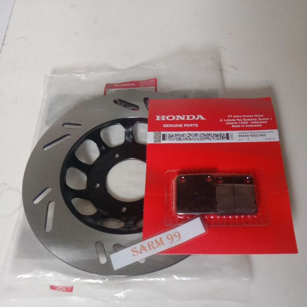 Piringan Cakram Depan Plus Kampas Rem Honda GL Pro GL Max Kualitas ORI.