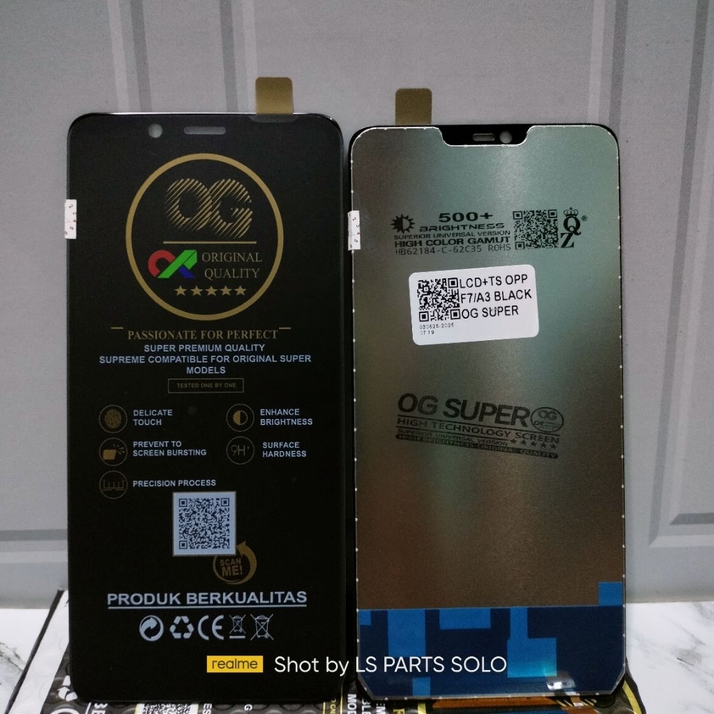 OG ~ Lcd Touchscreen Oppo F7 Black OG SUPER
