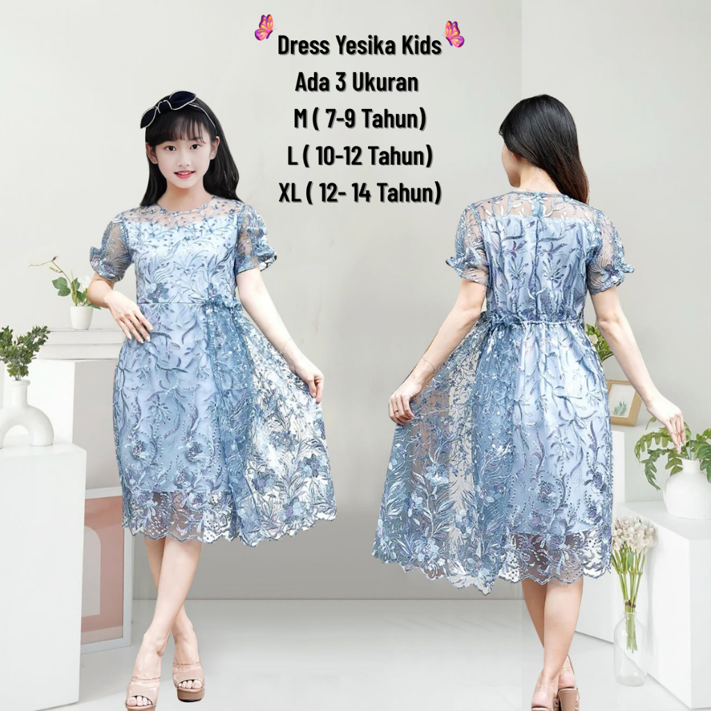 Baju Natal Tanggung Mididres Natalan Anak Terbaru 2025 Dres Dress Christmas Dress Anak Perempuan Kor