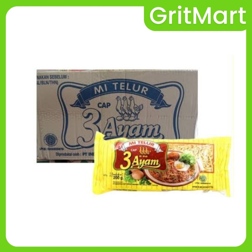 Mie Telur Cap 3 Ayam 1 Dus