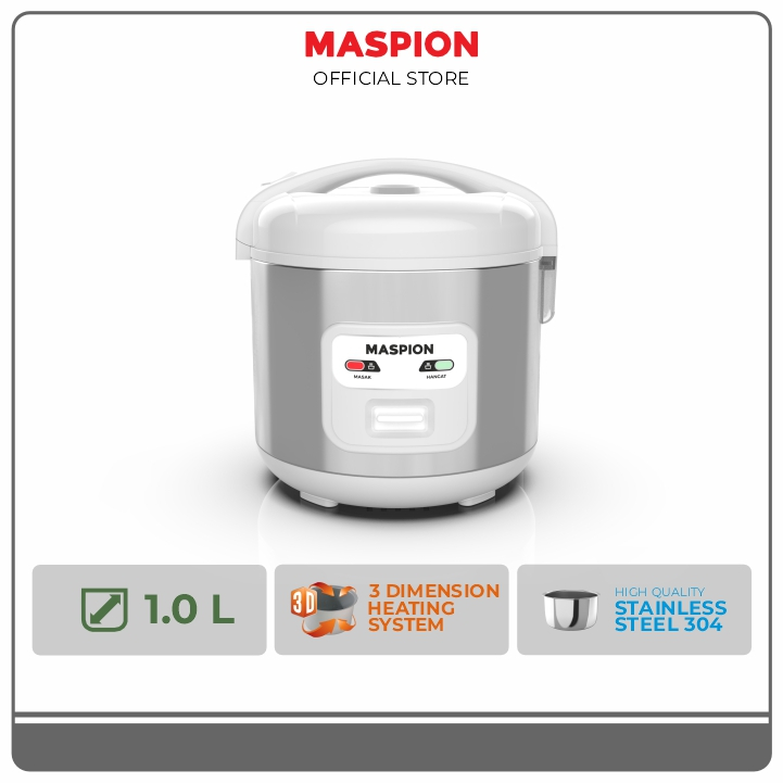 Maspion Rice Cooker Magic Com 1 Liter MRJ-1003 TSS SS 304