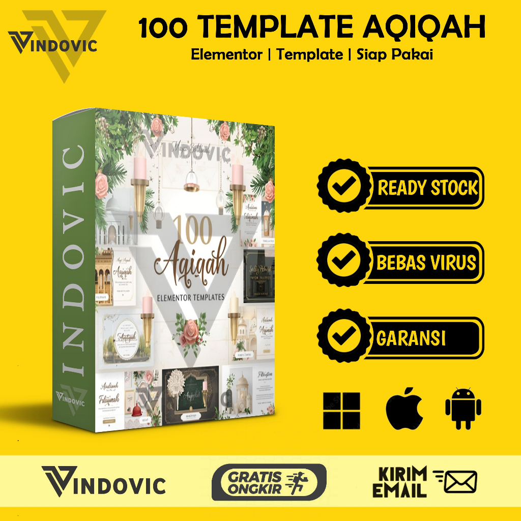 [T0408] 100 TEMPLETE PPT ELEMENTOR AQIQAH