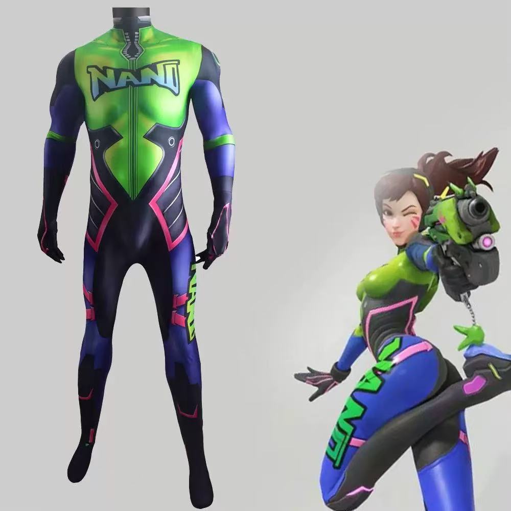 Overwatch DVA Nano Cola New Skin Anime Cosplay Bodysuit Stage Role Play Halloween