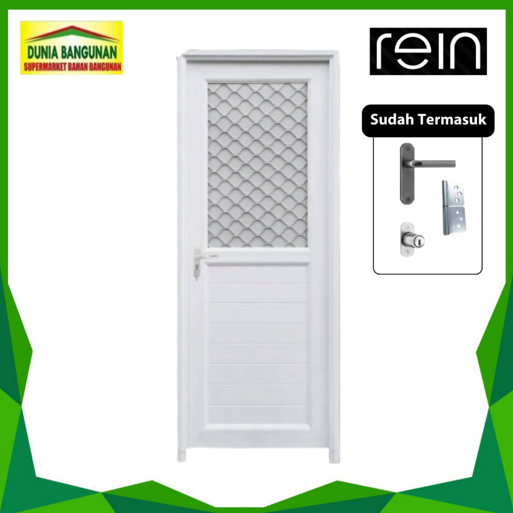 Pintu UPVC Kamar Mandi Rein UP 03 Pintu UPVC 200X70 cm Pintu Putih Minimalis