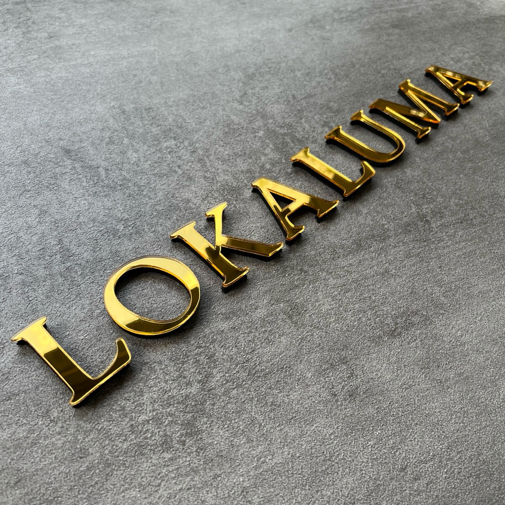 Huruf Timbul Akrilik Lapis Spons