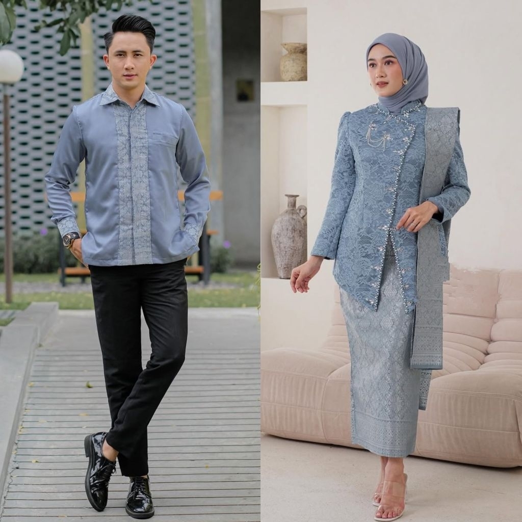 Viona Batik - Kebaya Couple Termurah Kebaya Janggan Couple Kebaya Mahogany Kebaya Wisuda Tunangan La