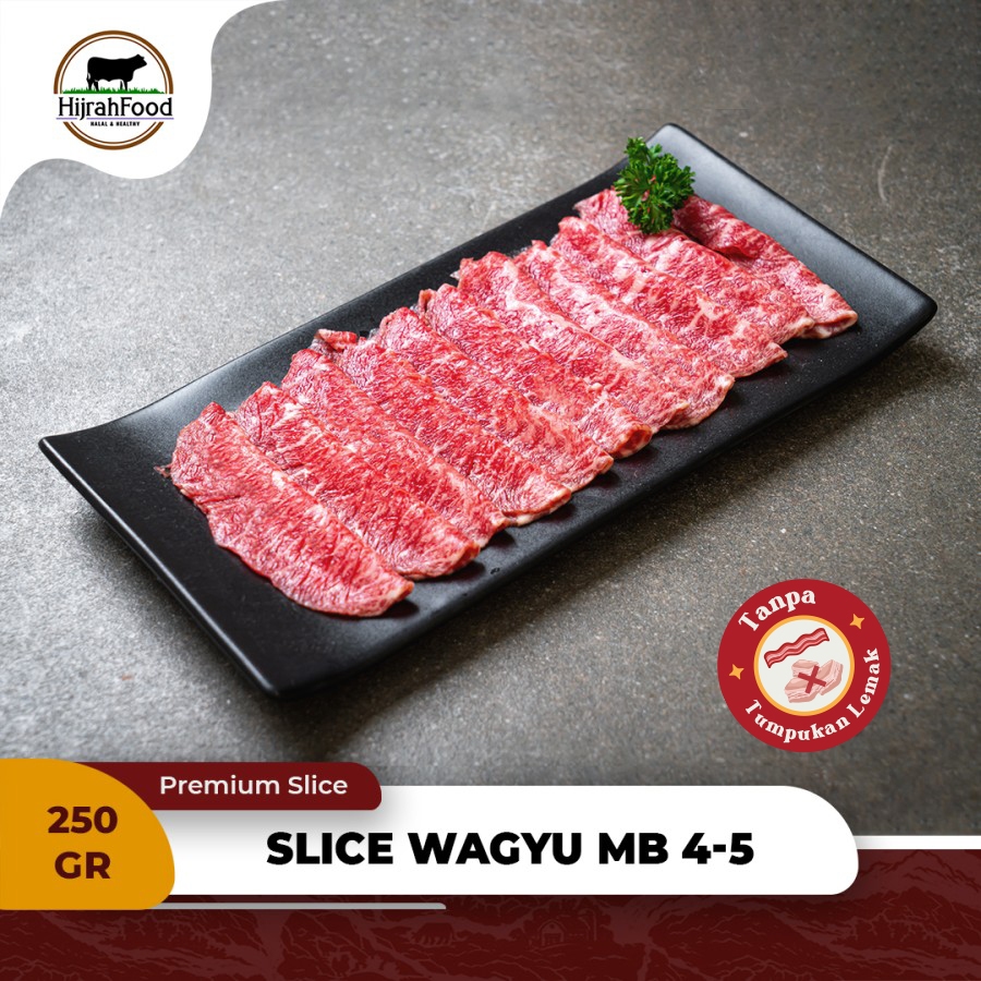 Hijrahfood Beef Slice Wagyu MB 4-5 AUS | Slice Premium Shabu / Sukiyaki 250gr
