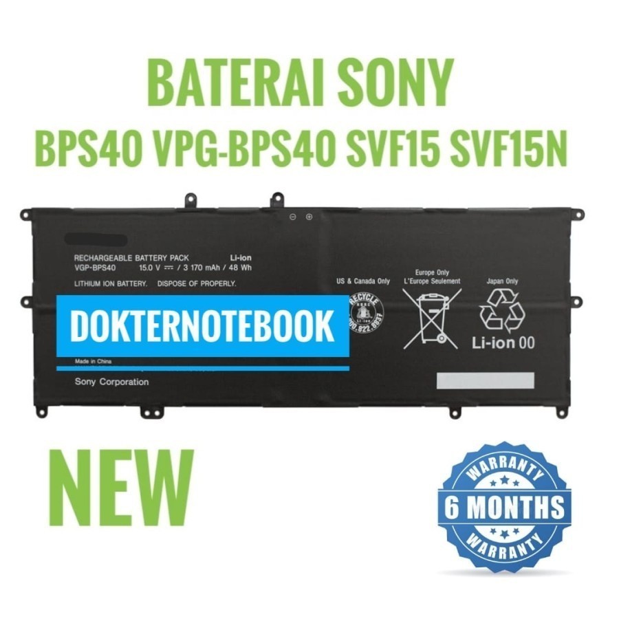 Baterai Laptop Notebook Sony Vaio Ultrabook VGP-BPS40