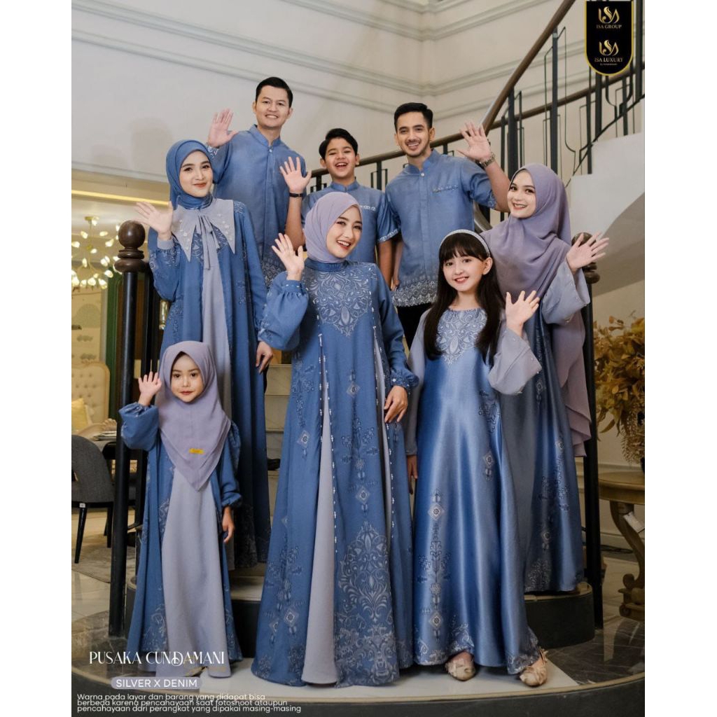 OPEN PO PUSAKA CUNDAMANI Sarimbit Keluarga By ISA LUXURY  Terbaru Gamis Set Koko Set Gamis Ibu dan A