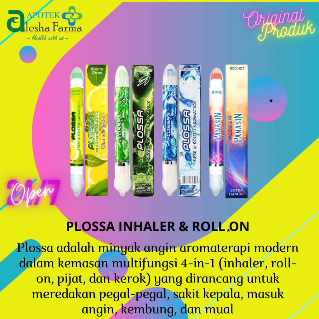 Plossa Roll on | Aromatherapy | Minyak Angin