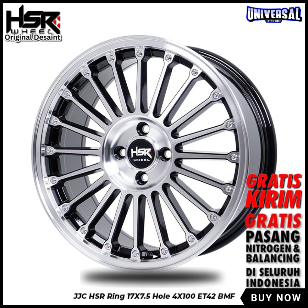 Velg Mobil Ring 17 Jazz Vios Mobilio HSR JJC Baru || Velg Mobil HSR Ring 17 Lebar 7.5 ET 42 Baru