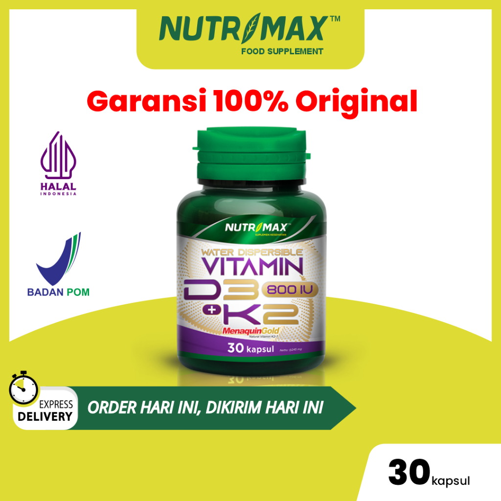 Nutrimax Water Dispersible Vitamin D3 + K2 Suplementasi vitamin D3 dan vitamin K2