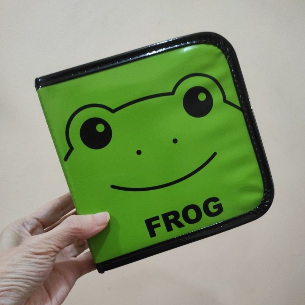 Tempat Penyimpanan Kaset DVD CD 20 Disc Tas Dvd Motif Kartun Hijau