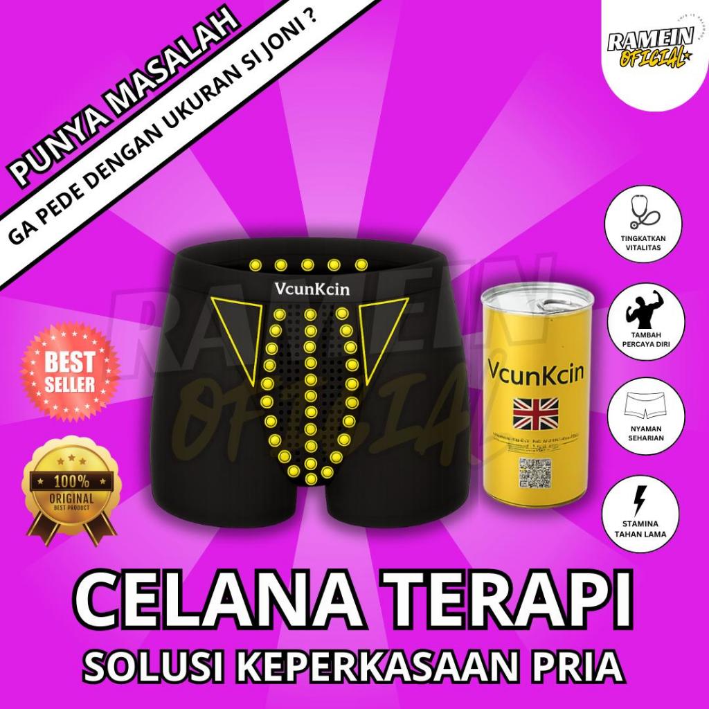 Celana Dalam Terapi Boxer Magnetik Kesehatan Keperkasaan Pembesar Kelamin Pria Dewasa CD Underware V