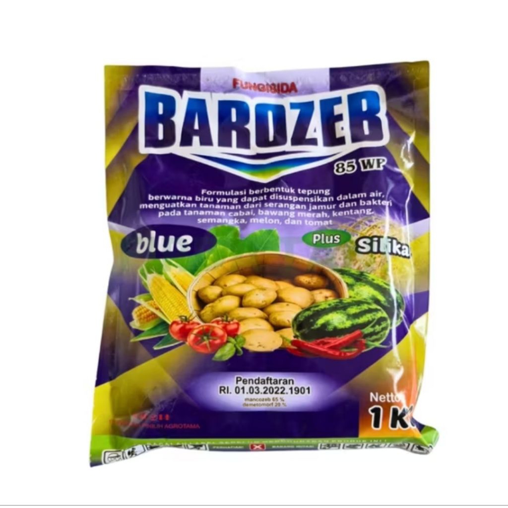 FUNGISIDA BAROZEB 85WP MANKOZEB BLUE KEMASAN 1KG