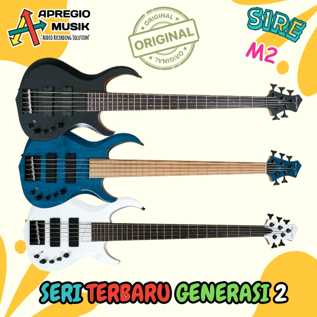 Sire M2 5 string active Marcus Miller M2 Blue black white active bass 5 string Electric Bass Origina
