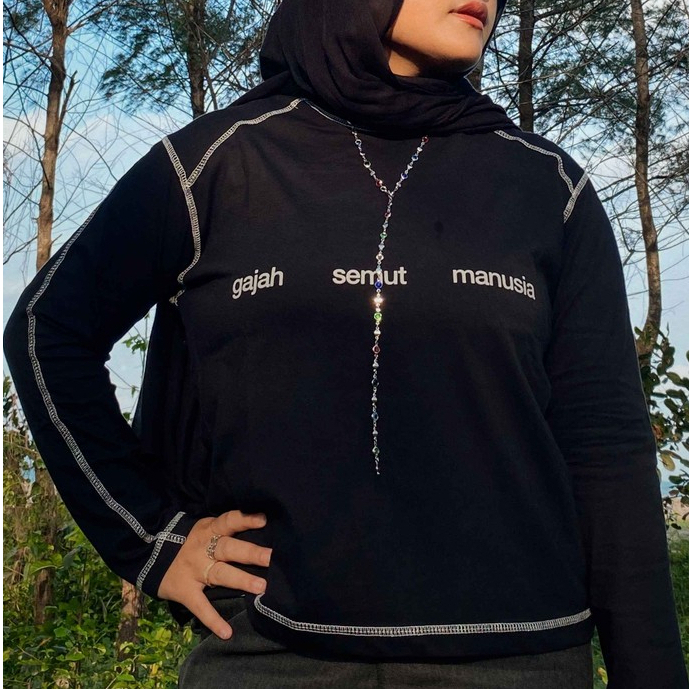 .Feast - Gajah Semut Manusia Longsleeve Crop 100% Original