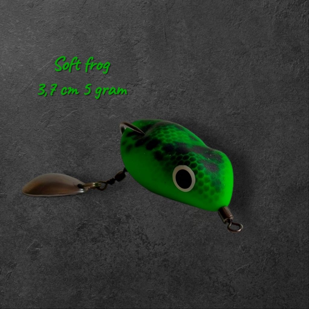 UMPAN PANCING CASTING UMPAN IKAN GABUS SOFT FROG 3,7CM 5 GRAM BAHAN KARET LEMBUT