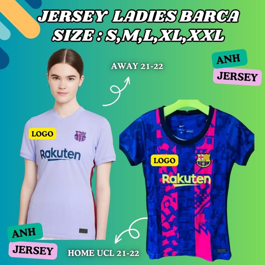 (LADIES) JERSEY BAJU BOLA WANITA (BARCELONA) BARCA 3RD AWAY 2021 2022 (IMPORT)